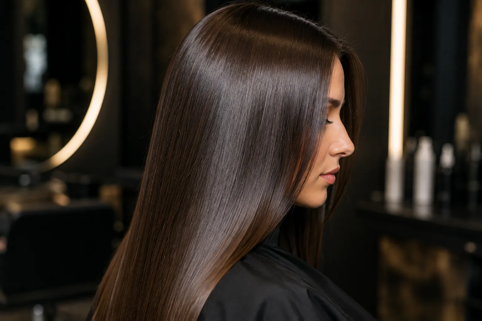 Cabello liso y brillante